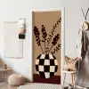 Minimalistisch - Vaas - Bloemen - Bruin deurposter klein -sfeer6