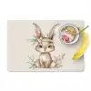 Haas - Dier - Bohemian - Pastel kleuren Placemat vinyl groot -zzzproduct_Kitchenyeah-website