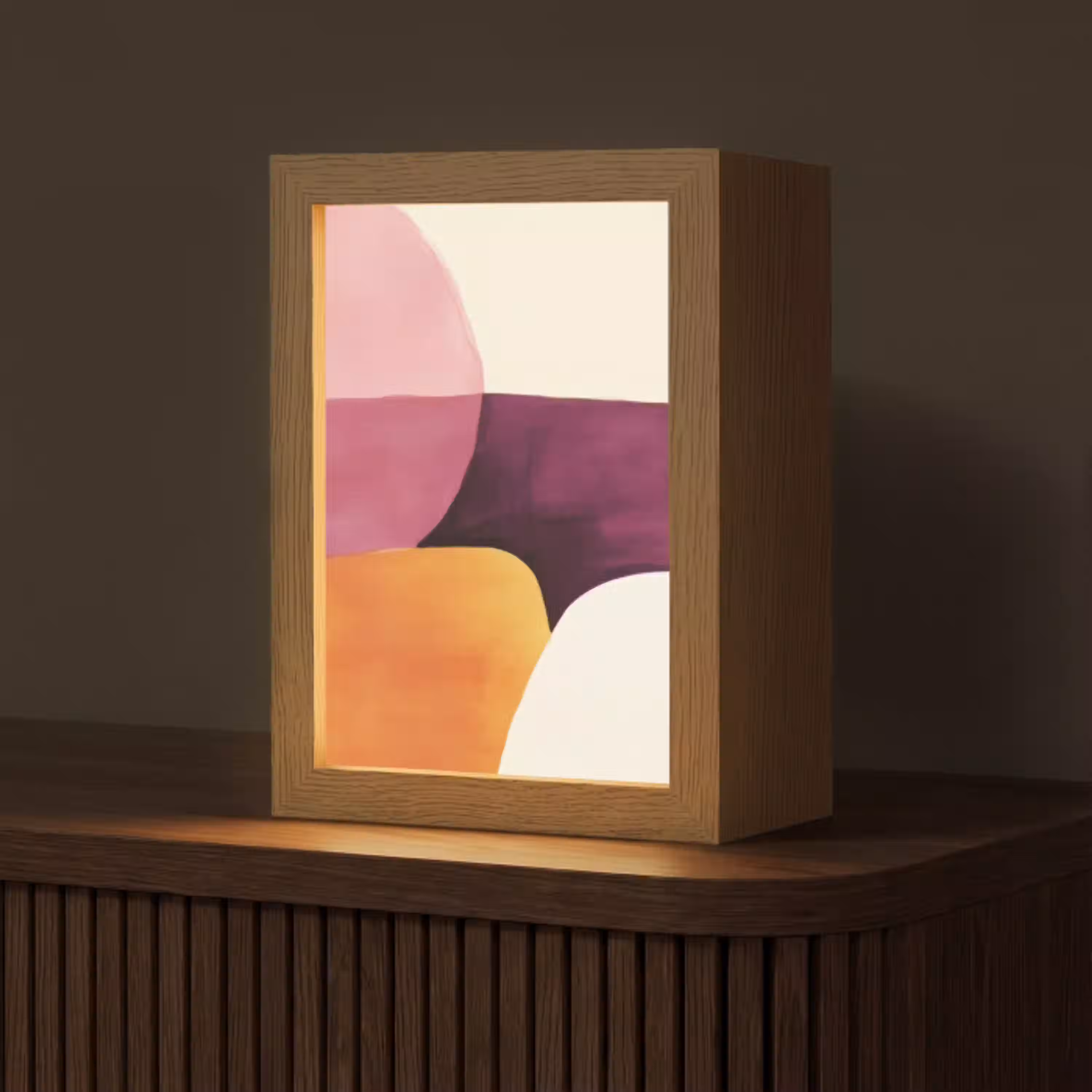 Vormen - Abstract - Kleurrijk Light Box met kabel (Tafellamp) klein -z3d_website