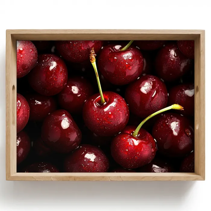 Rood - Fruit - Kersen Dienblad Rechthoek middel -z3d_shopping
