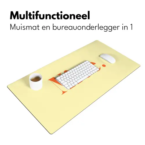 Nice - Oranje - Geel - Minimalistisch Muismat XXL klein -sfeer4