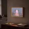 Ufo - Rozen - Pastelkleuren Light Box met batterij (Wandlamp) middel -sfeer1
