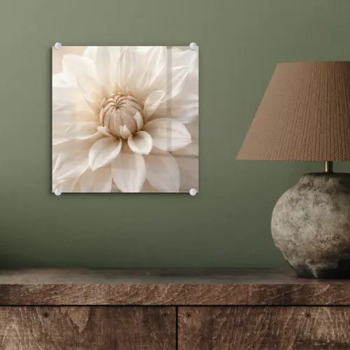 Bloem - Dahlia - Wit plexiglas 5mm klein -sfeer3