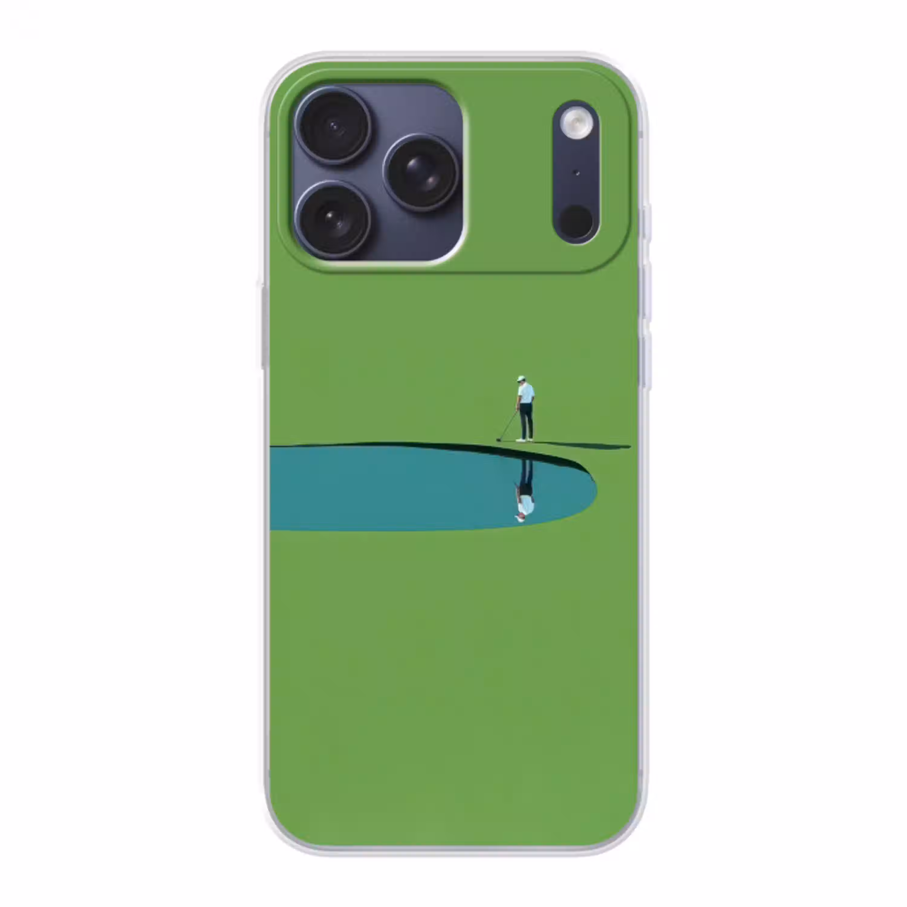 Persoon - Golf - Water - Blauw Telefoonhoesje iPhone 17 Pro Max klein -3d