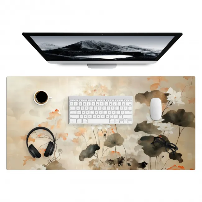 Desk Mat - Flowers - Japandi - Wabi sabi