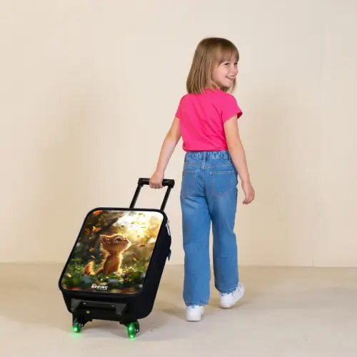 Hendrik herfstkatje Kinderkoffer - Zwart klein -sfeer1