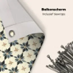 Sierlijk - Ornament - Blauw Balkonbeschermer Duitsland klein 596 -closeup_NL