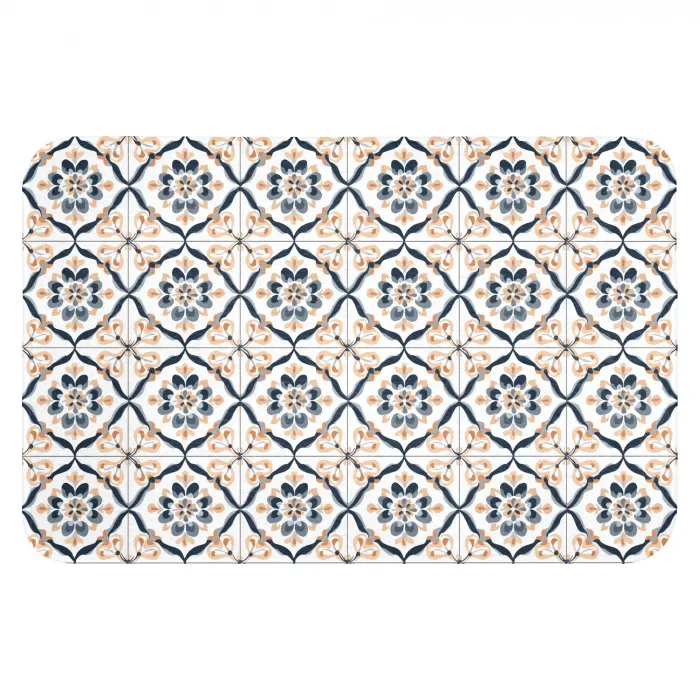 Bladvorm - Patroon - Kleurrijk Badmat klein 997 -3d