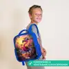 Piraten flamingo op een tropisch pad Kinderrugzak - Blauw middel -sfeer3_NL