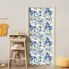 Vlinders - Bloemen - Blauw - Botanisch deurposter klein 289 -sfeer4