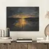 Gouden Reflectie op Water PET vilt klein -sfeer1