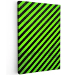 Gaming - Strepen - Schuin - Groen Tuinposter op houten frame 2 cm dik middel -3d