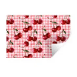 Kersen - Blokken - Rood Muursticker klein 286 -3d