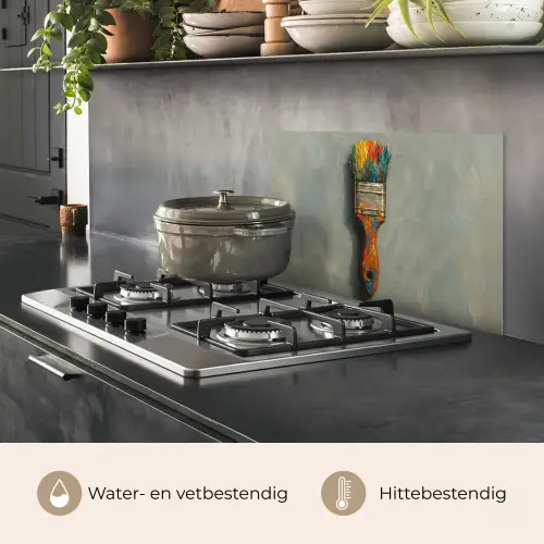 Verf - Kwast - Schilderij keuken achterwand spatscherm klein -usp_NL