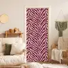 Zebra - Motief - Bordeaux - Rood deurposter klein 289 -sfeer2