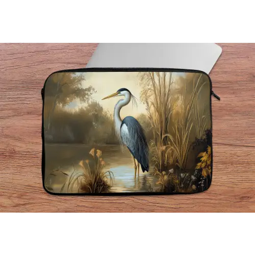Reiger - Water - Planten laptophoes neopreen klein -tafel