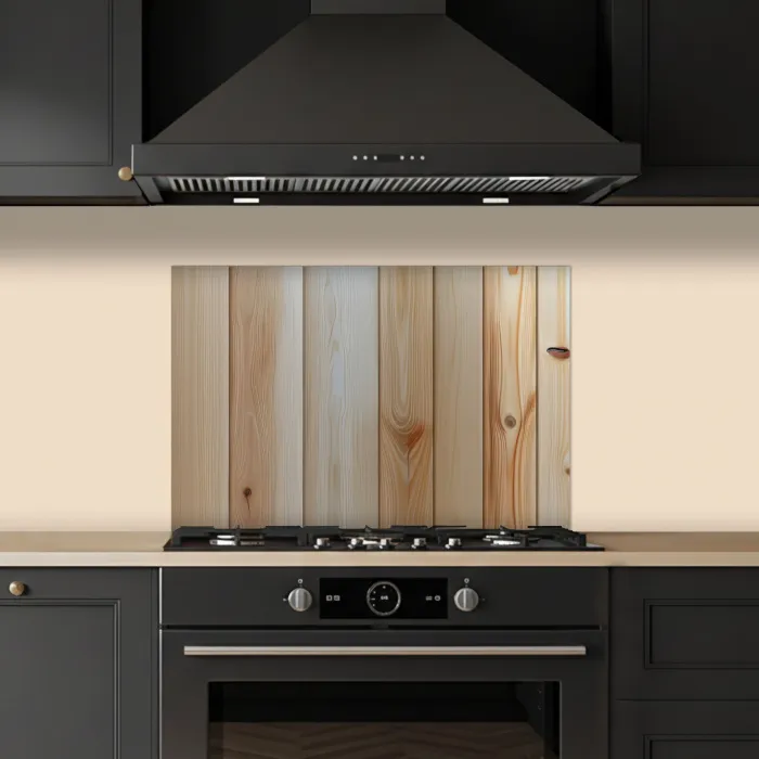Hout - Planken - Licht keuken achterwand spatscherm klein -sfeer1