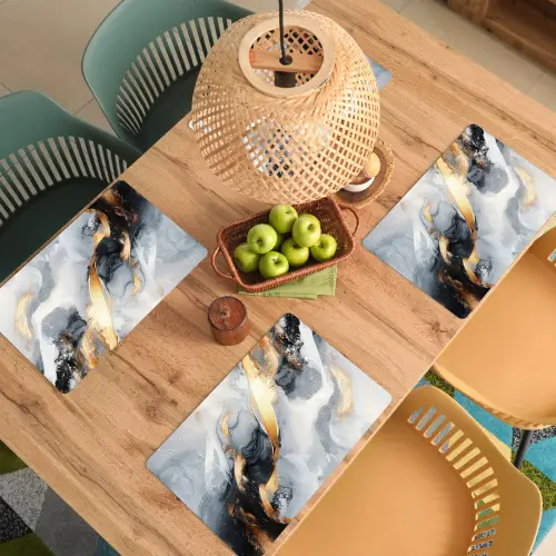 Abstract - Goud - Verf - Aesthetic - Art Placemat vinyl groot -zzsfeer5_Kitchenyeah-website