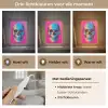 Neon - Blauw - Pop-art - Schedel Light Box met kabel (Tafellamp) klein -USP_lichtkleurNL