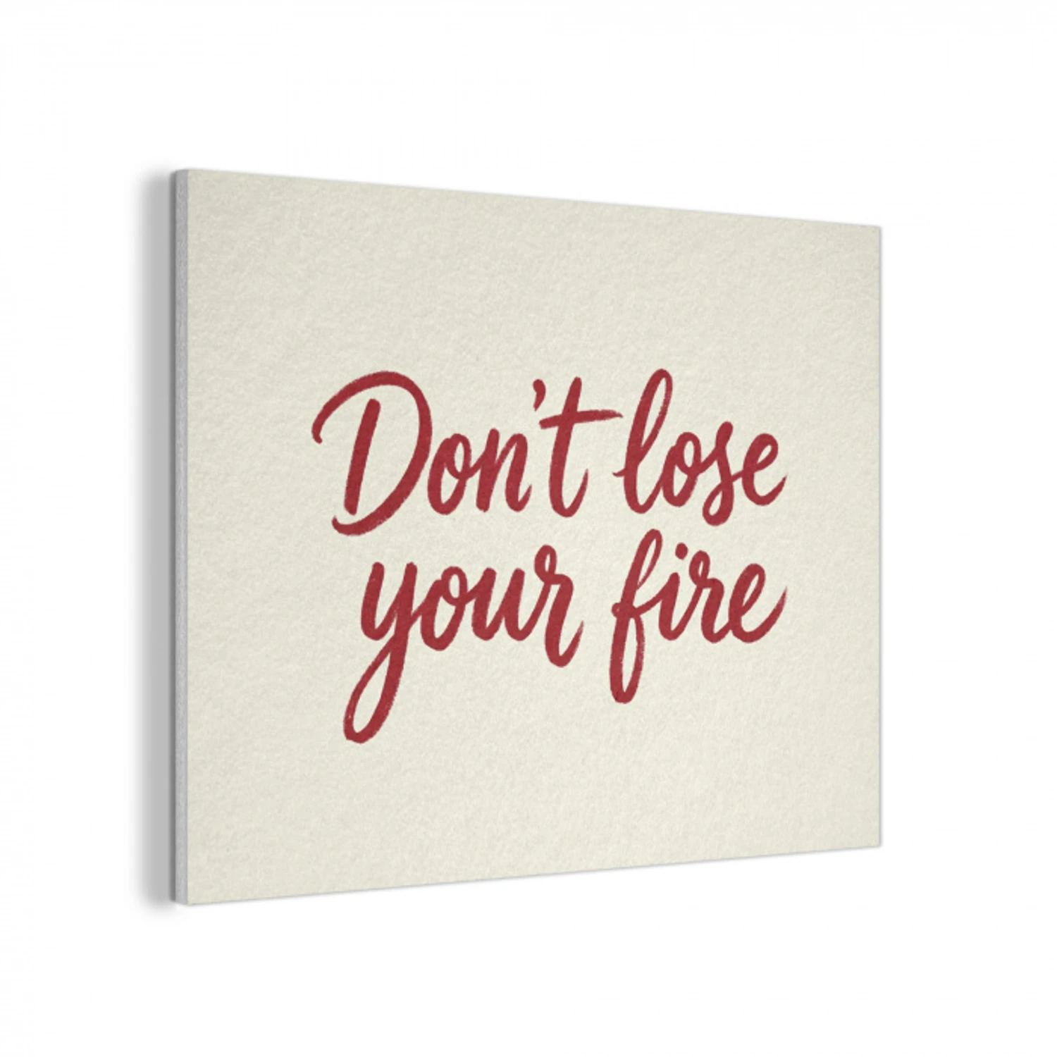 Don't lose your fire - Rood - Wit - Minimalistisch PET vilt klein -3d