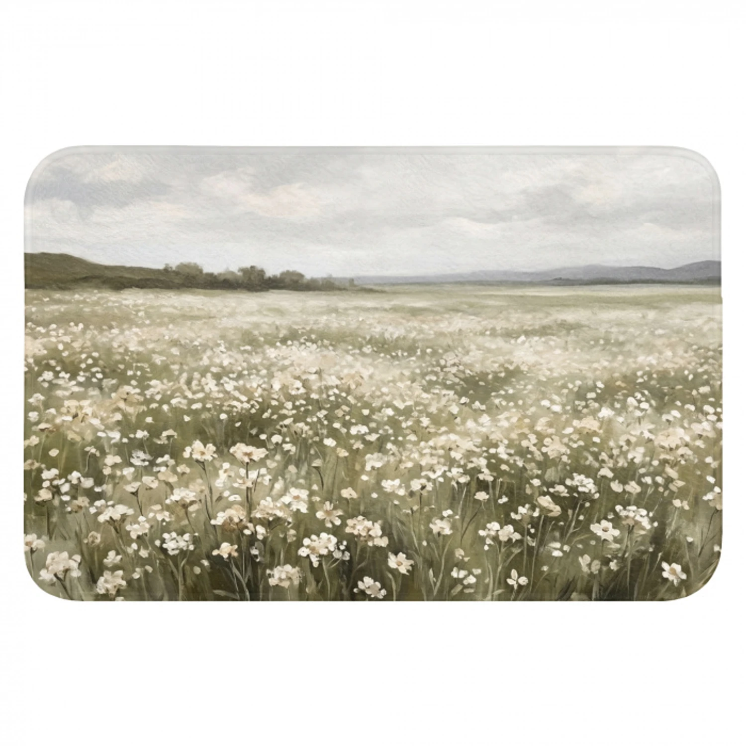 Illustratie - Landschap - Wit Badmat klein -3d