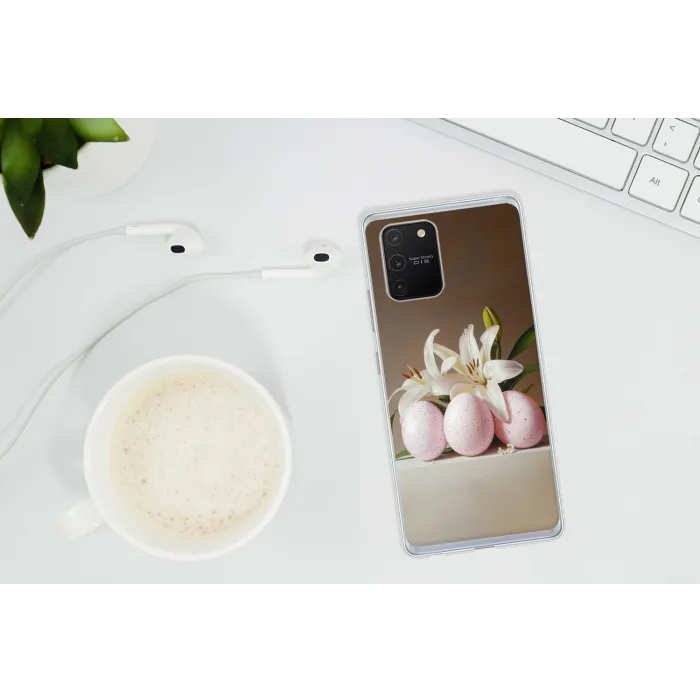 Lelies - Eieren - Pasen Telefoonhoesje Samsung Galaxy S10 Lite klein -oordopS10Lite
