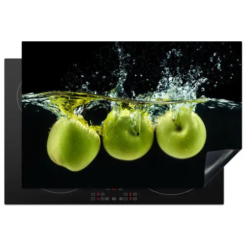 Appels in Aqua Inductie beschermer vinyl 3mm klein -3d