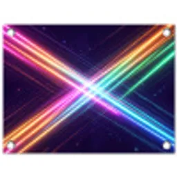 Kruisen - Lasterstralen - Neon tuinposter los doek klein -3d