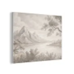 Landschap - Bergen - Meer - Natuur PET vilt klein -3d