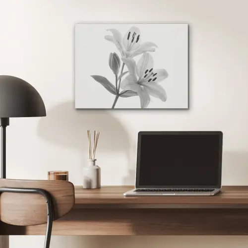 Lelies - Elegant - Zwart - Wit PET vilt klein -sfeer5