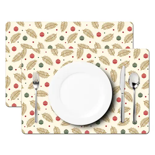 Patroon - Kerst - Symbolen - Beige Placemat vinyl groot 368 -zzsfeer2_Kitchenyeah-website