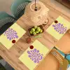 Koraal - Cirkel - Abstract - Geel Placemat vinyl groot -zzsfeer5_Kitchenyeah-website