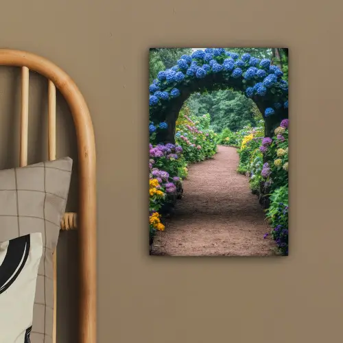 Doorkijk - Bloemen - Hortensia - Pad canvas 2cm klein -sfeer3