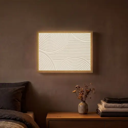 Patroon - Abstract - Wit Light Box met batterij (Wandlamp) middel -sfeer4