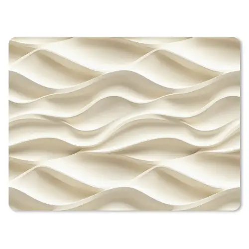 Lijnen - Golvend - Crème muismat rubber klein 262 -3d
