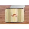 Strepen - Abstract - Yes you can - Rood laptophoes neopreen klein -tafel