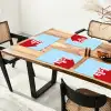 Today is a good day - Rood - lichtblauw Placemat vinyl groot -zzsfeer4_Kitchenyeah-website