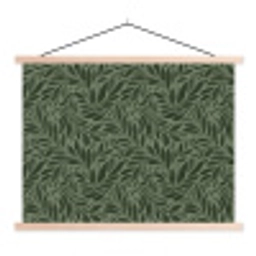 Bladeren - Organisch - Groen textielposter latten blank klein 122 -3d