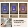 Meloen - Blauw - Oranje - Kunstzinnig Light Box met kabel (Tafellamp) klein -USP_lichtkleurNL