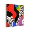 Abstract - Vormen - Kleuren - Stippen aluminium wit klein -3d