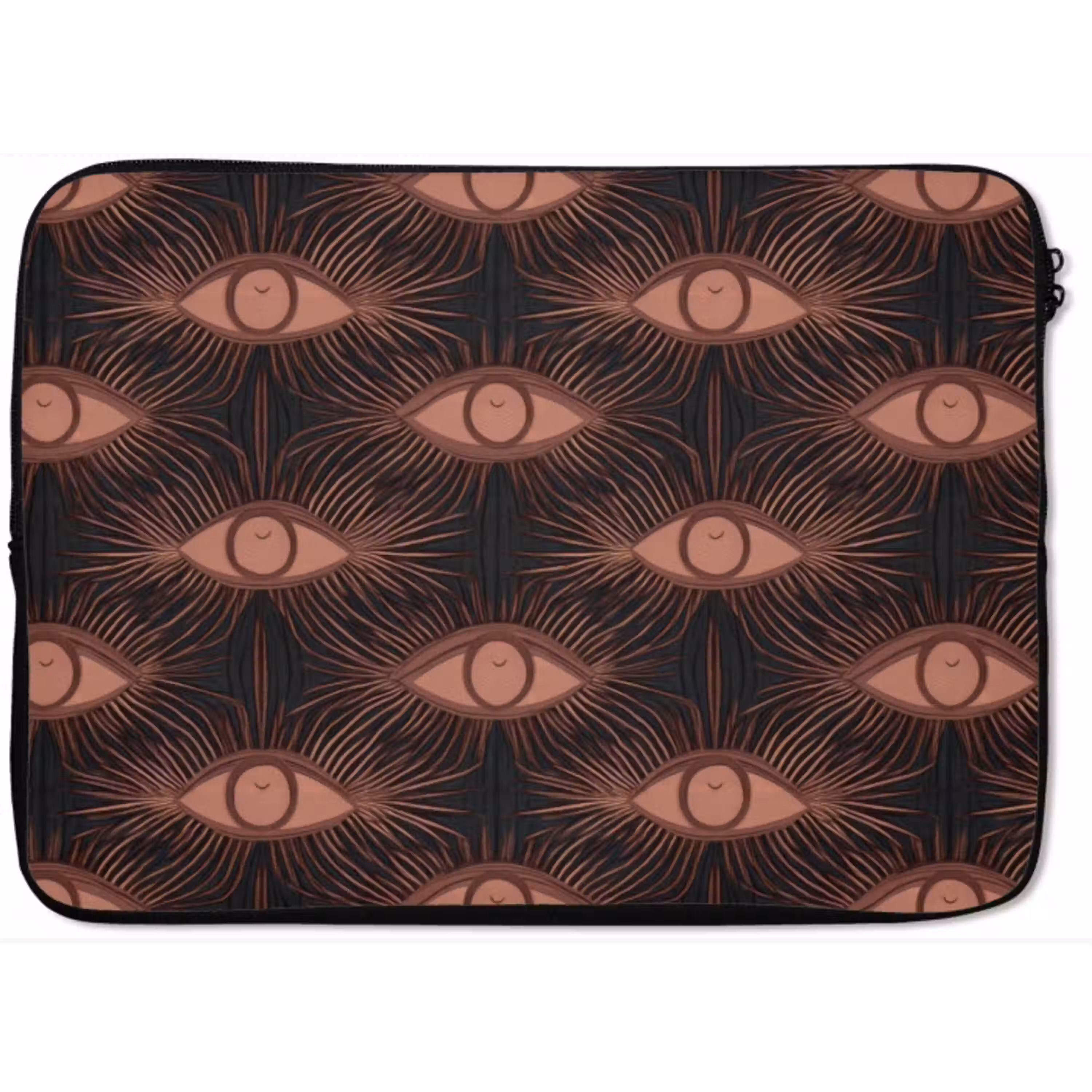 Boheems - Oog - Bruin laptophoes neopreen klein 279 -zkaufland3dotto
