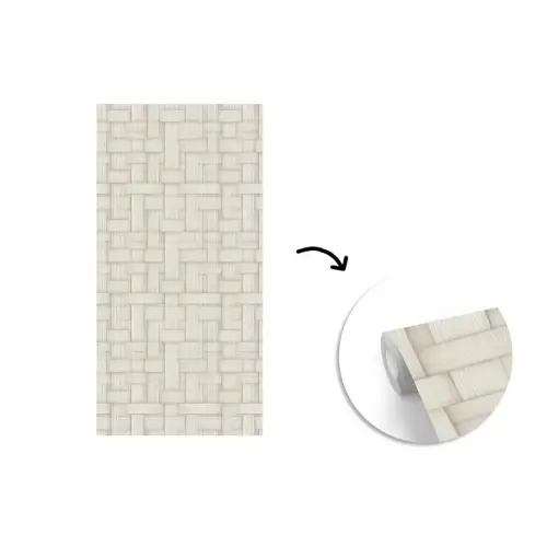 Vlechtwerk - Banen - Beige fotobehang vinyl groot 64 -3d