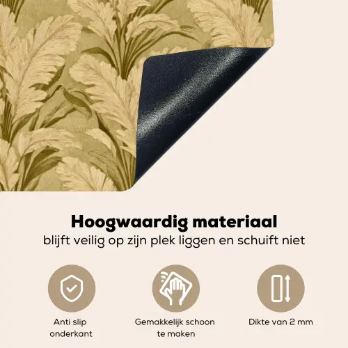 Palmbladeren - Klassiek - Groen Inductie beschemer met haakjes klein 777 -ky-onderkant-nl