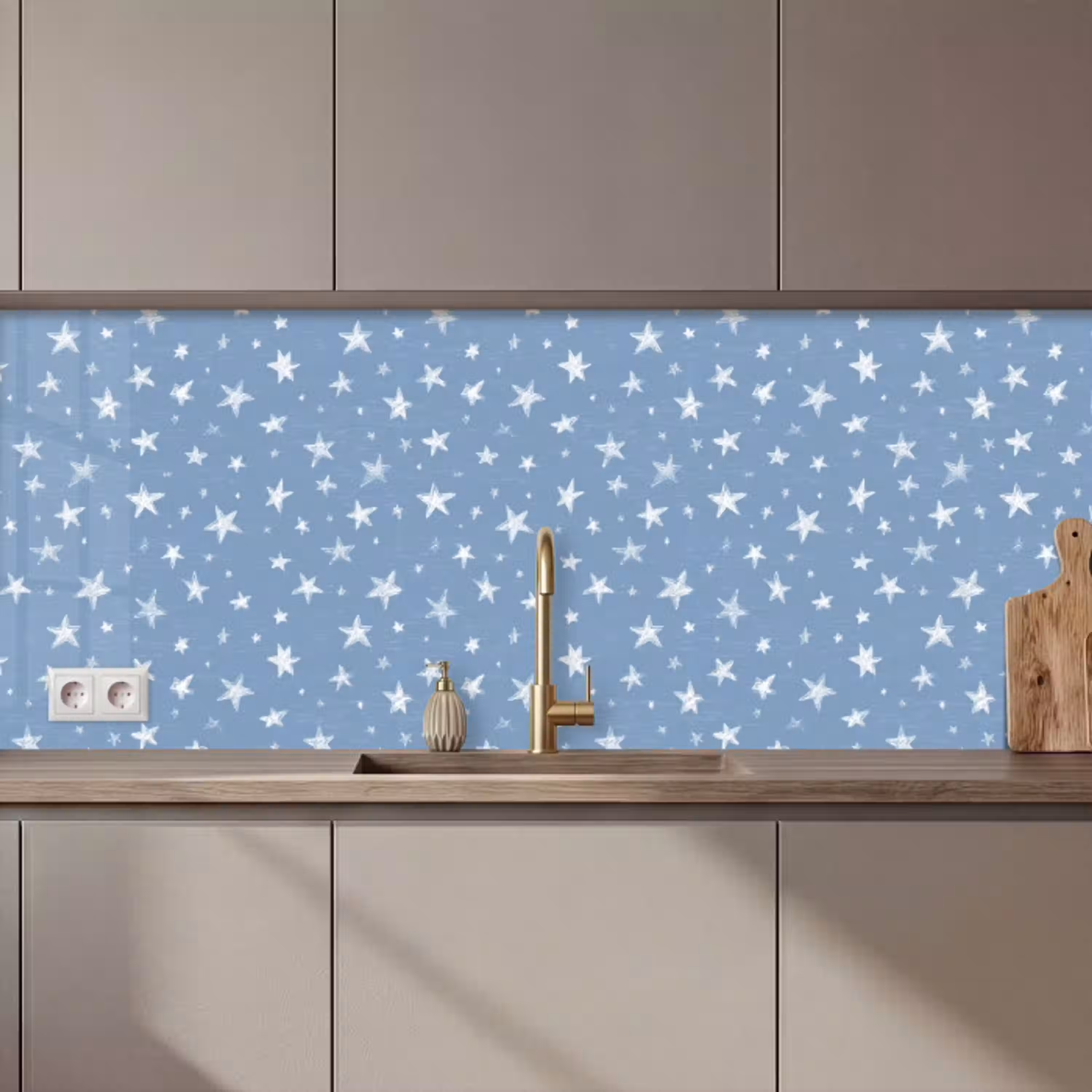 Sterretjes - Patroon - Blauw keuken achterwand 2 middel 871 zz_3dshopping