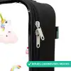 Luchtige eenhoorns Kinderkoffer - Zwart klein -rits_FR
