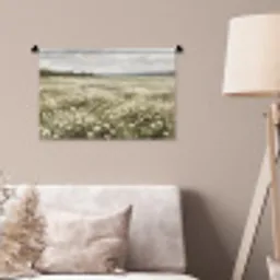 Illustratie - Landschap - Wit Wandkleed katoen klein -sfeer4
