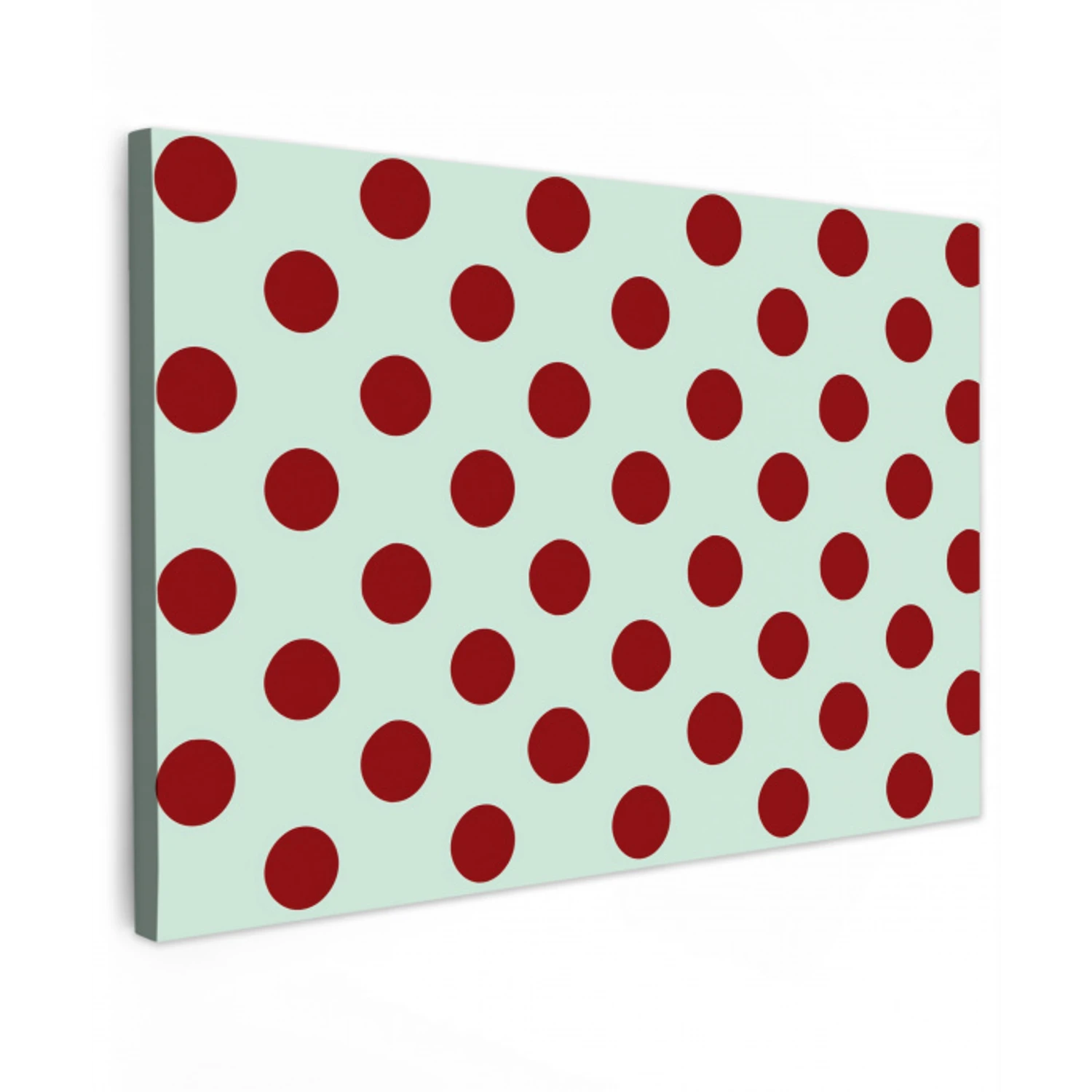 Polka - Dots - Rood Tuinposter op houten frame 2 cm dik klein 845 -3d
