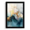 Abstract - Kunst - Gold - Blauw fotolijst zwart zonder passe partout klein -3d