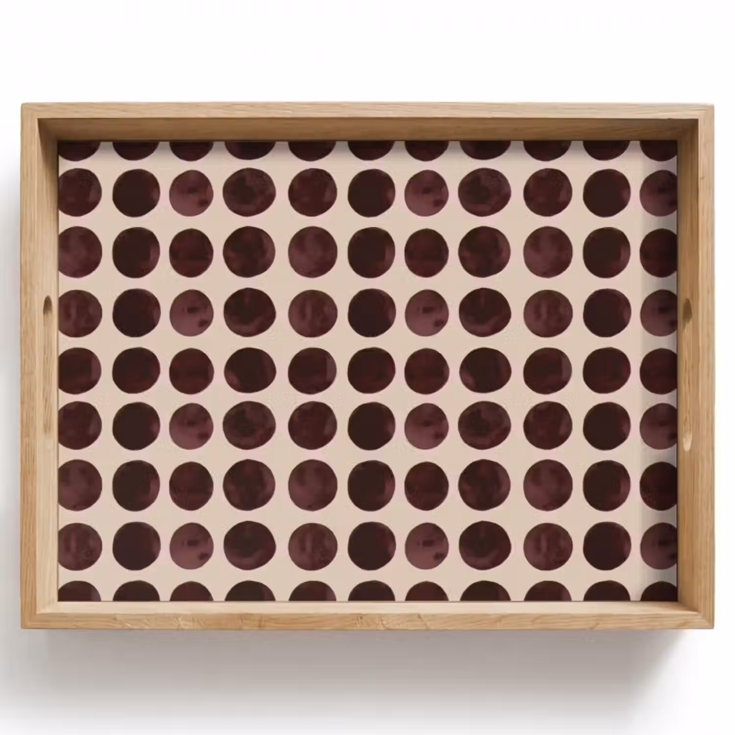 Tablett - Polka dots - Muster - Braun