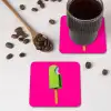Ijsje - Stokje - Minimalistisch - Groen onderzetter kurk middel -sfeer2